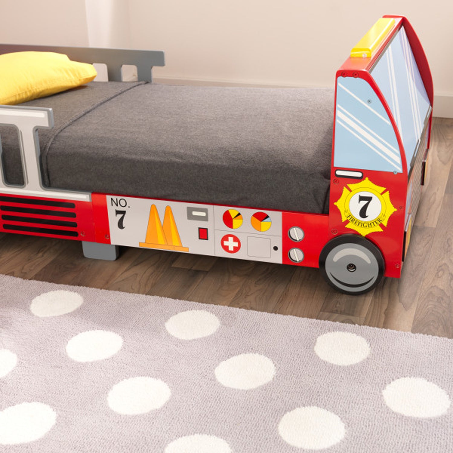 KidKraft Fire Truck Kids & Toddler Cot/Bed