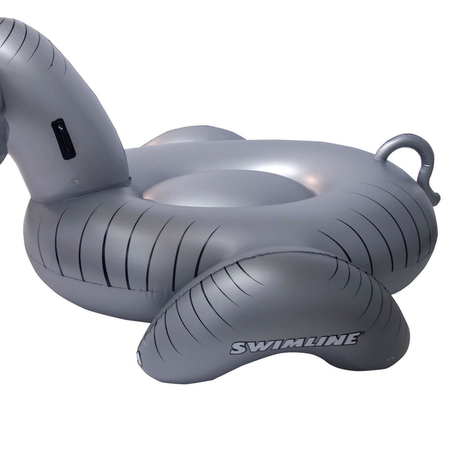 Swimline 90711 Elephant Inflatable 73 Inch Ride On Swimming Pool Float Lounger - VMInnovations