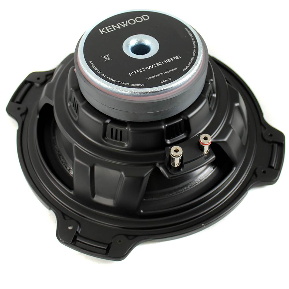 Kenwood 12 Inch 2000W 4 Ohm Subwoofer + Sealed Sub Box + Amplifier & Wire Kit