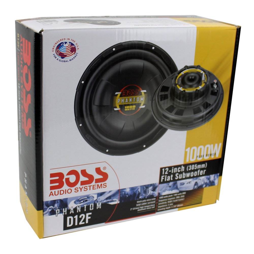 Boss Audio 12 Inch 1000W Subwoofer + Shallow Enclosure + Amplifier & Wire Kit