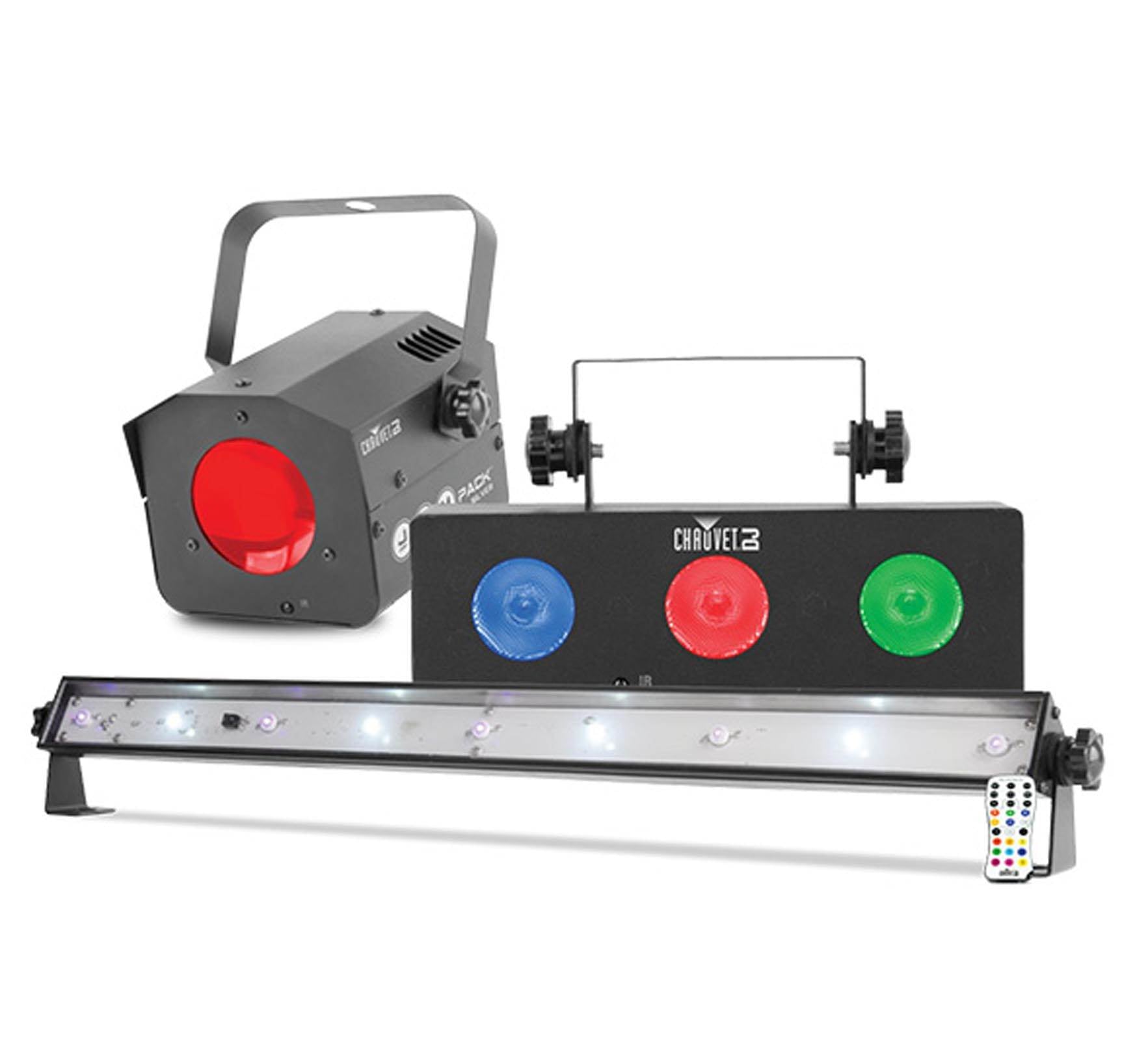 Chauvet DJ JAM Pack Silver Light Effects Package + Hurricane H700 Fog Machine