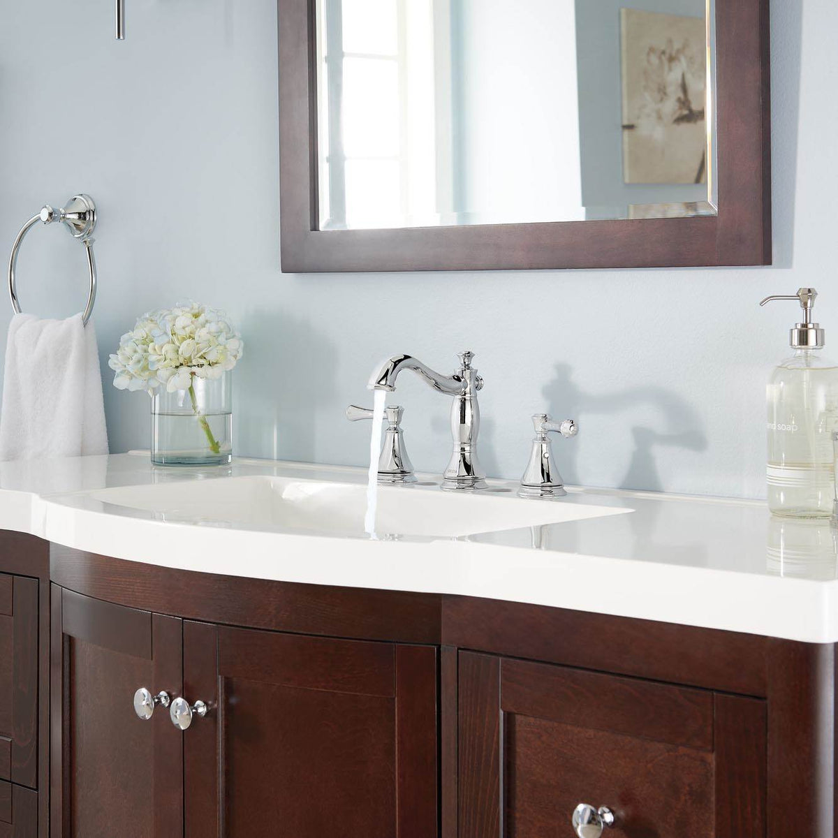 Delta Faucet Cassidy 2 Handle Widespread Lavatory with PopUp, Chrome (Open Box)