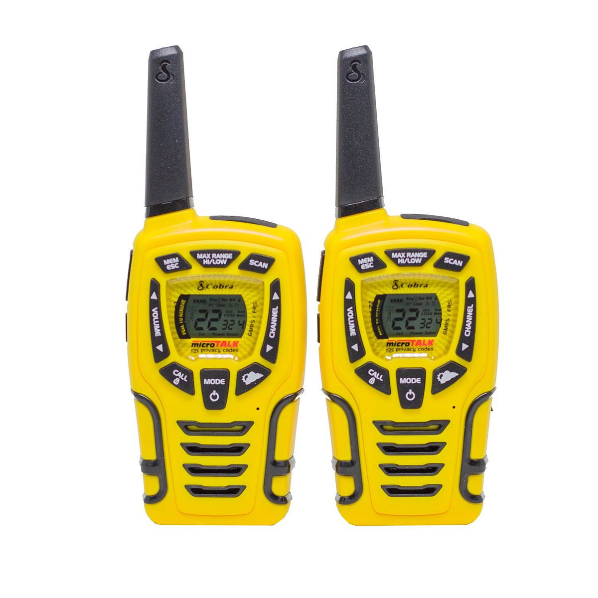 Cobra 28 Mile 22 Channel Walkie Talkie VOX Radios w/ NOAA Receiver (Open Box)