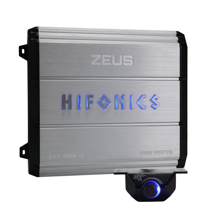 Hifonics Zeus 1200W Max Class D Monoblock Car Audio Amp & Bass Knob, ZXX-1200.1D