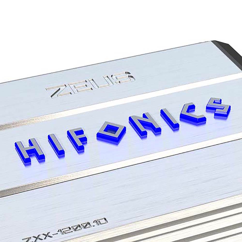 Hifonics Zeus 1200W Max Class D Monoblock Car Audio Amp & Bass Knob, ZXX-1200.1D