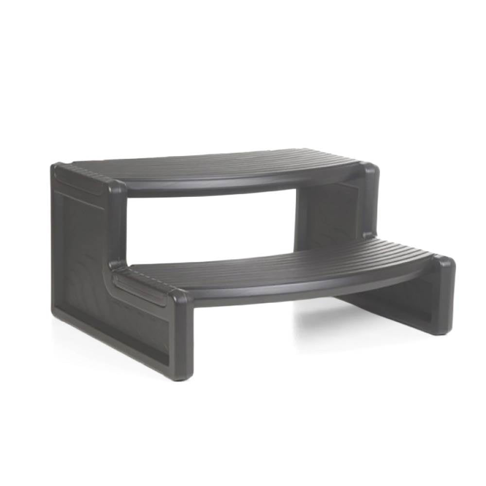 Confer Plastics Handi-Step Spa Hot Tub Stairs for Straight/Curved Spas,Deep Grey - VMInnovations