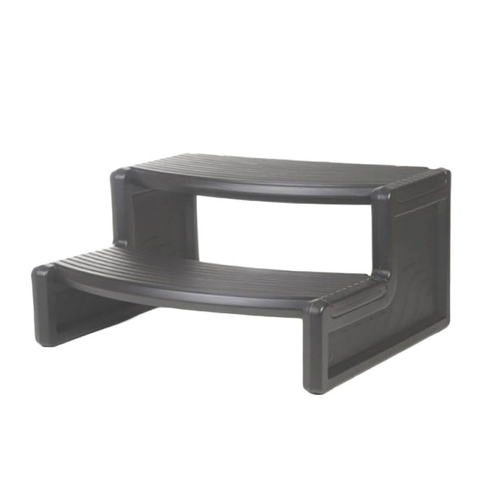 Confer Plastics Handi-Step Spa Hot Tub Stairs for Straight/Curved Spas,Deep Grey - VMInnovations