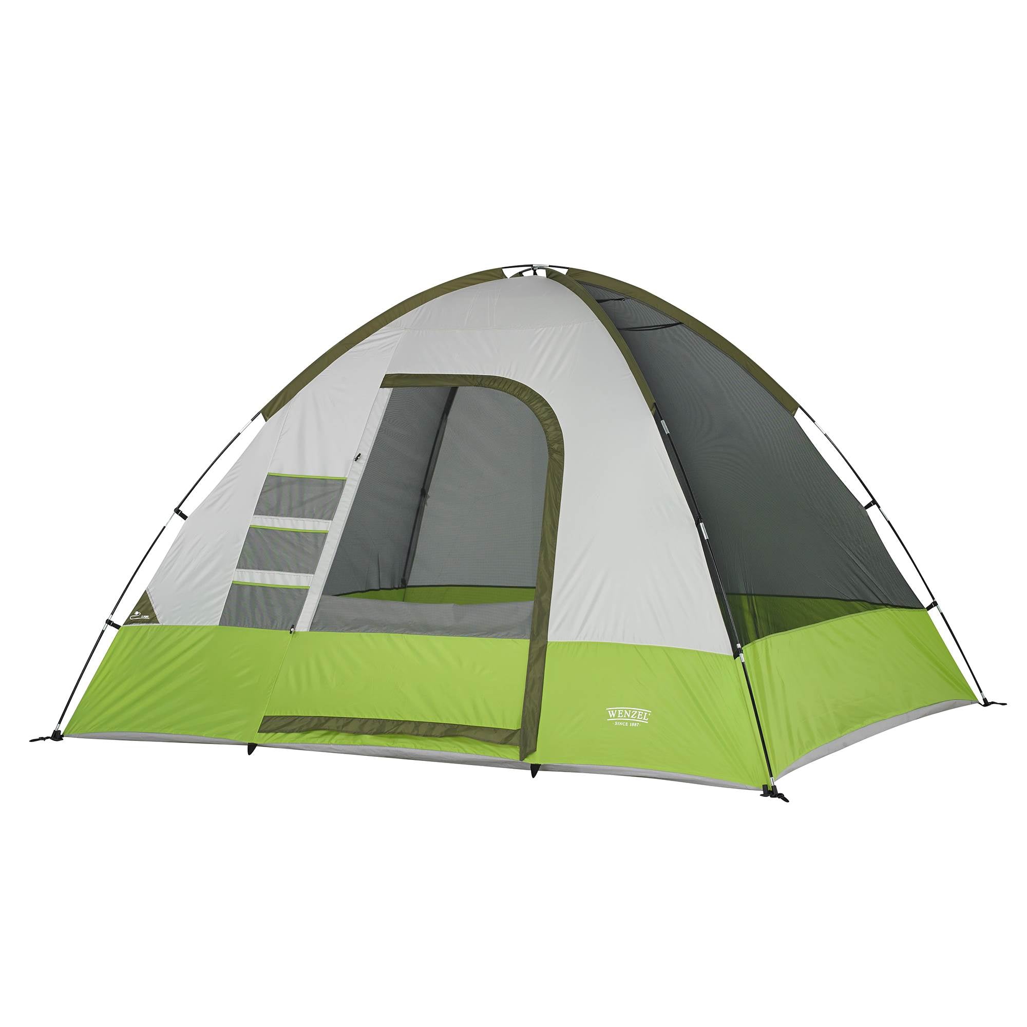Wenzel 8 Person Portico 10 x 12 Ft. Outdoor Family Camping Tent, Green(Open Box)