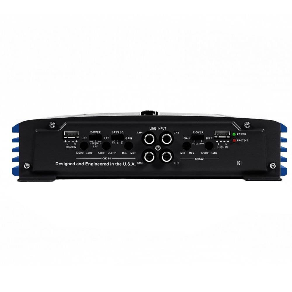 Crunch PowerDriveX 4 Channel Car Stereo Amplifier with 300W 6.5" Speakers, Pair - VMInnovations