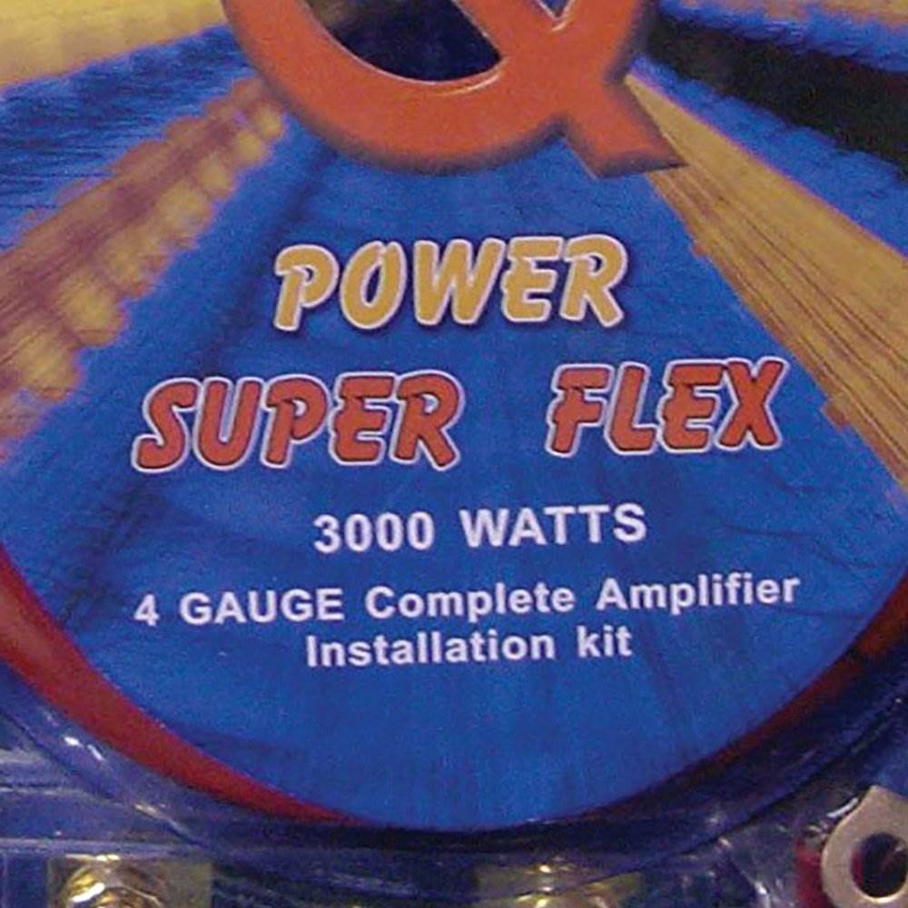 Q Power Super Flex 4-Gauge 3000-Watt Amplifier Wiring Amp Kit (Open Box) - VMInnovations