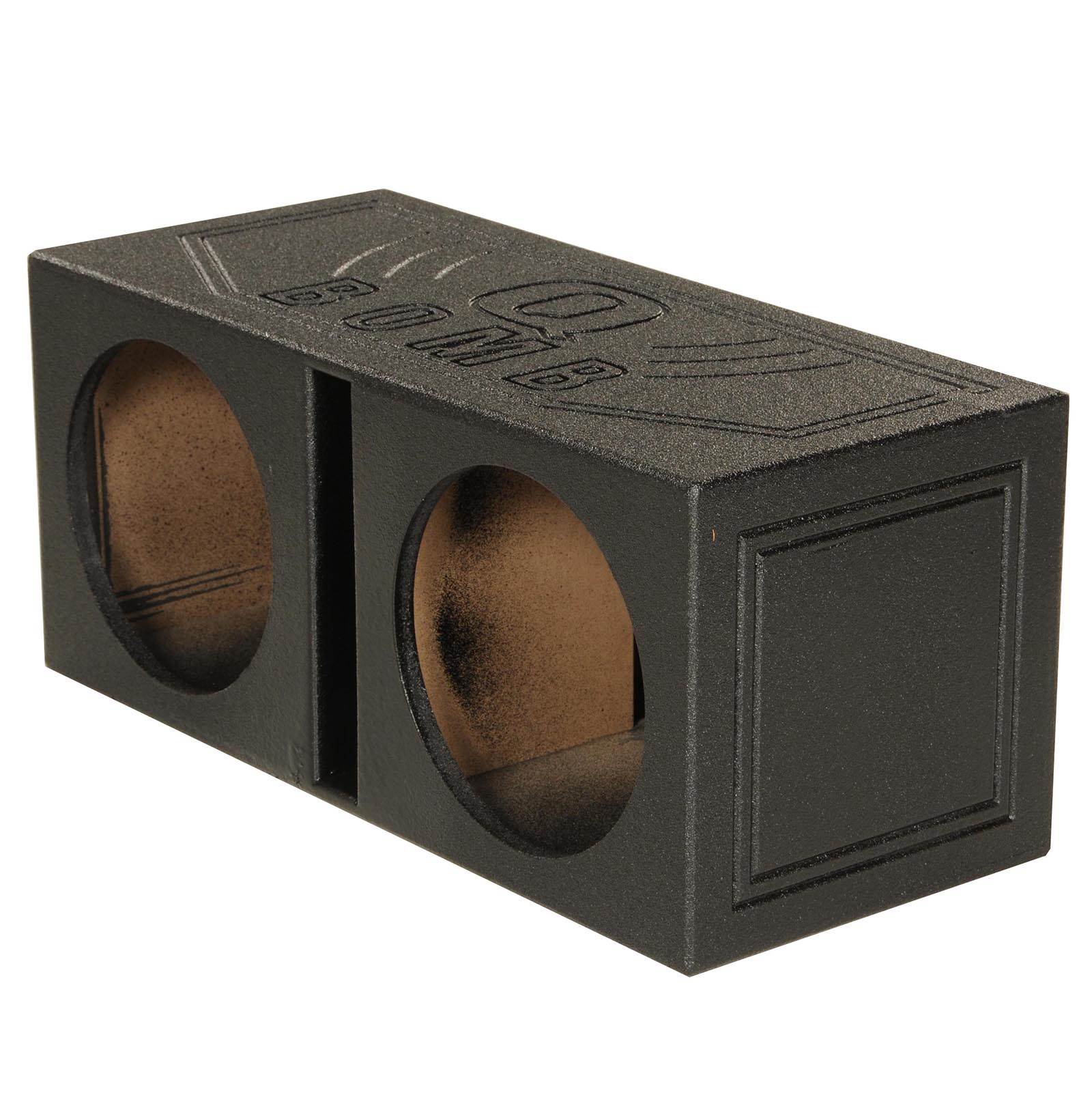Q Power QBOMB10V Dual 10 Inch Vented Port Subwoofer Sub Box w/ Bedliner Spray - VMInnovations