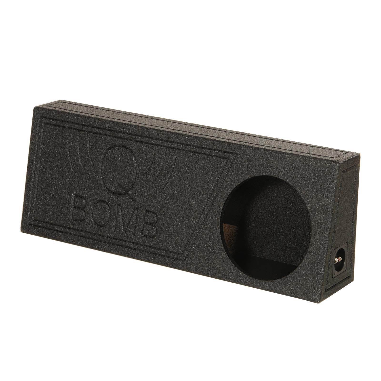 Q Power Single 12 Inch Vented Subwoofer Sub Box with Black Bedliner Spray (Used)