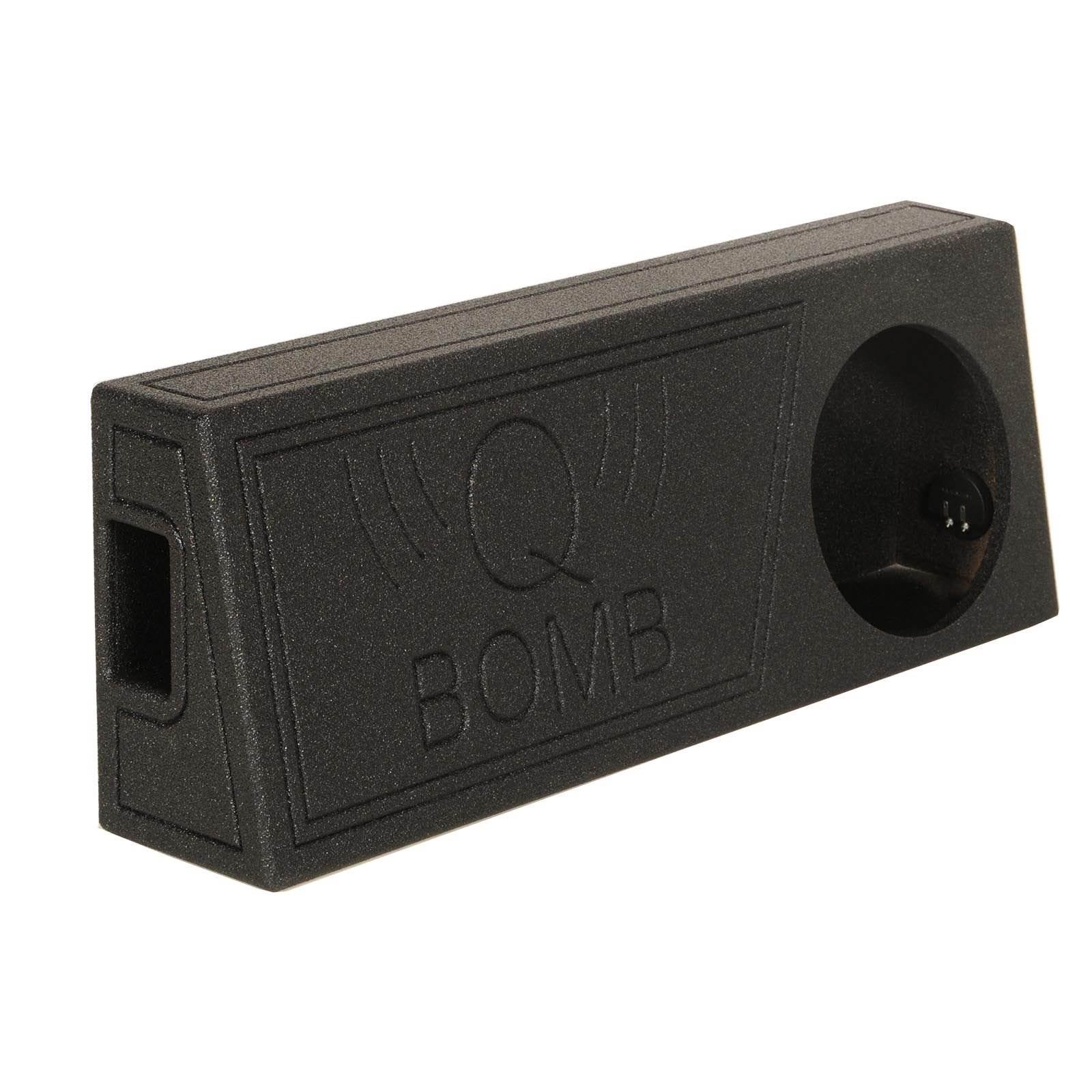 Q Power Single 12 Inch Vented Subwoofer Sub Box with Black Bedliner Spray (Used)