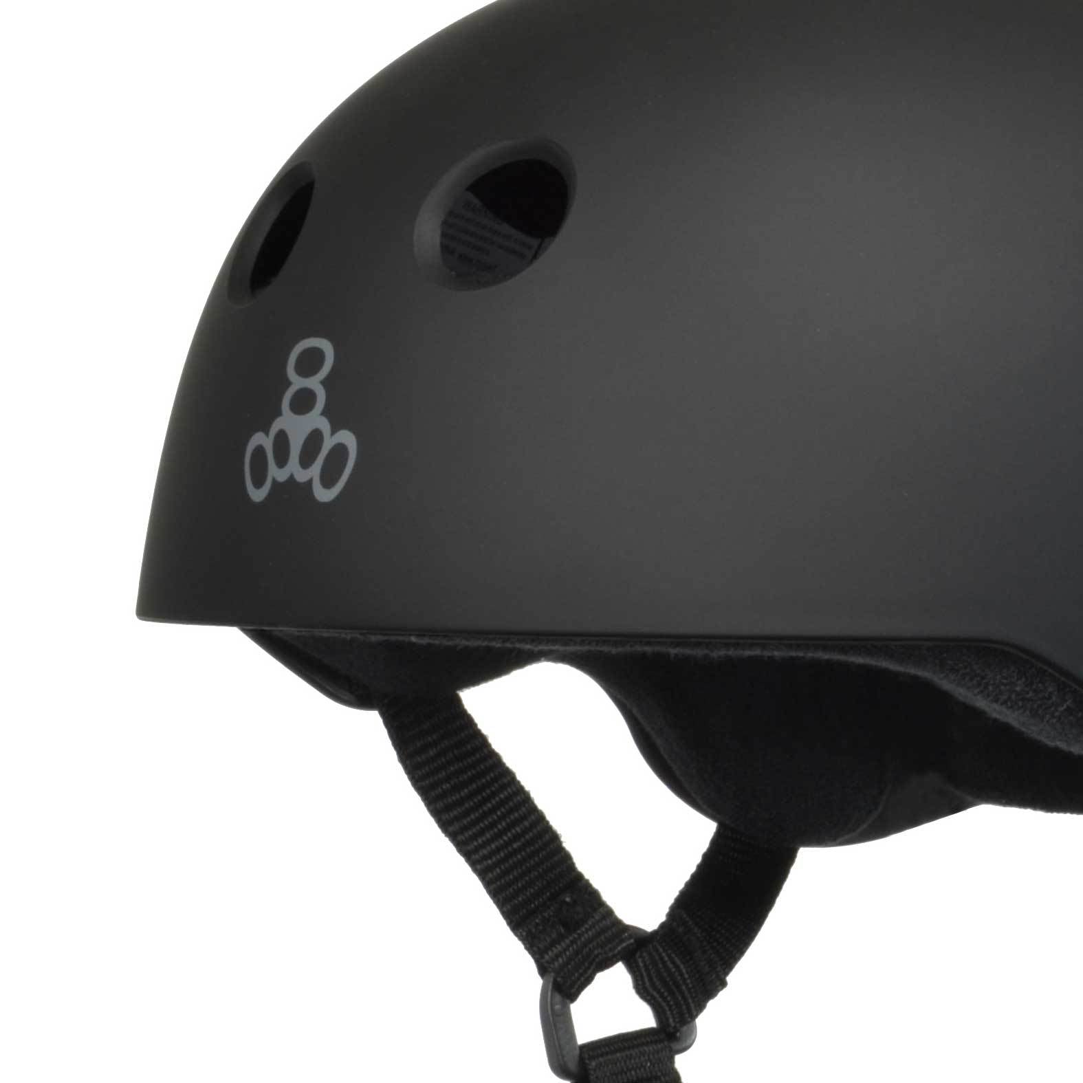 Triple 8 Skater Hardened Helmet w/ Sweatsaver Liner, Black - Small (Open Box)
