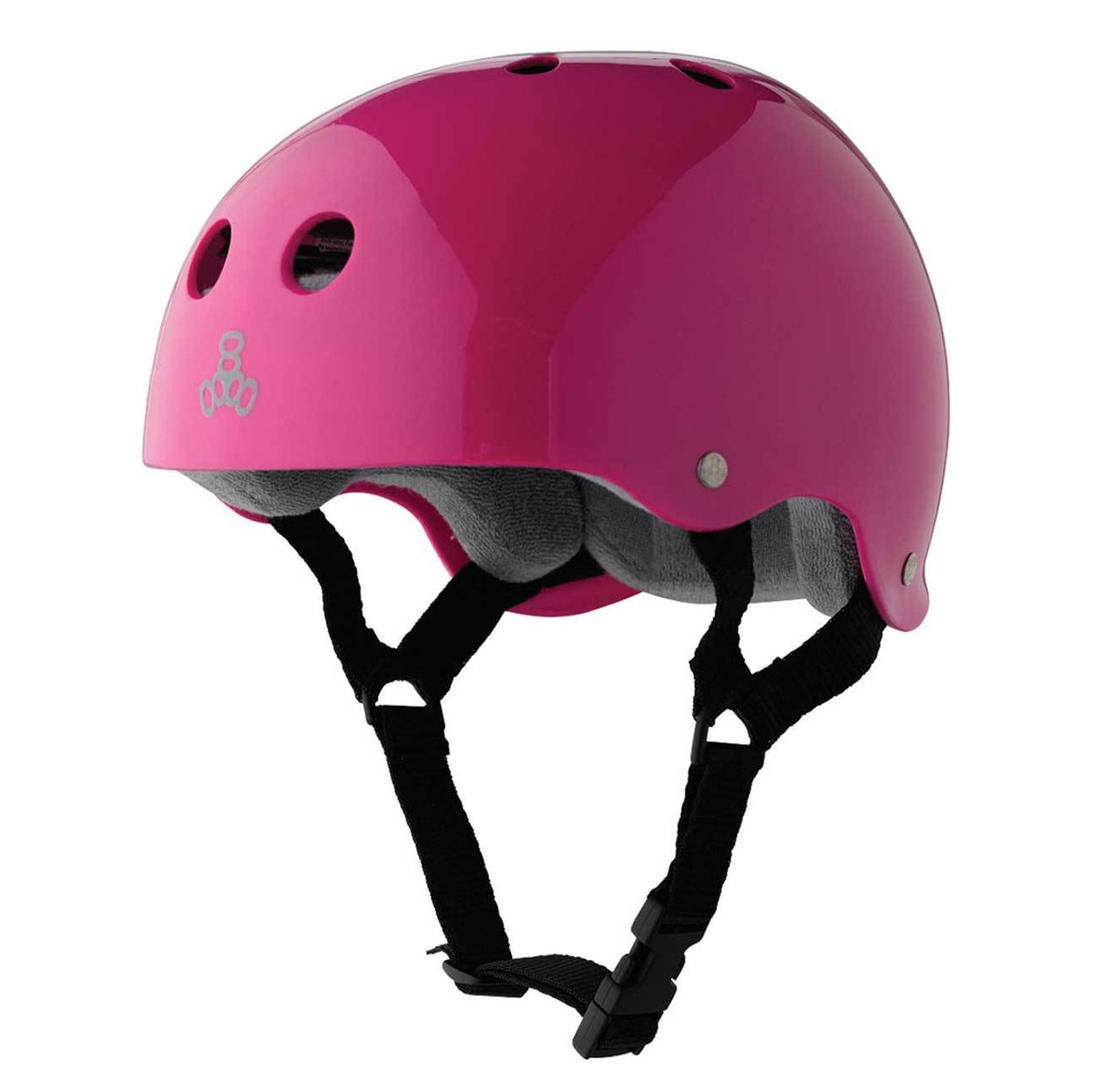 Triple 8 Size Small Skate Helmet with Sweatsaver Liner, Pink Gloss (Open Box)