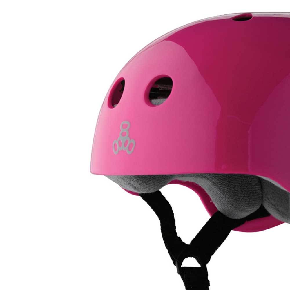 Triple 8 Size Small Skate Helmet with Sweatsaver Liner, Pink Gloss (Open Box)