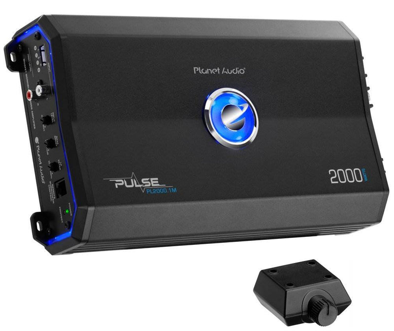 Planet Audio PL2000.1M 2000-Watt Monoblock A/B Car Audio Amplifier with Remote