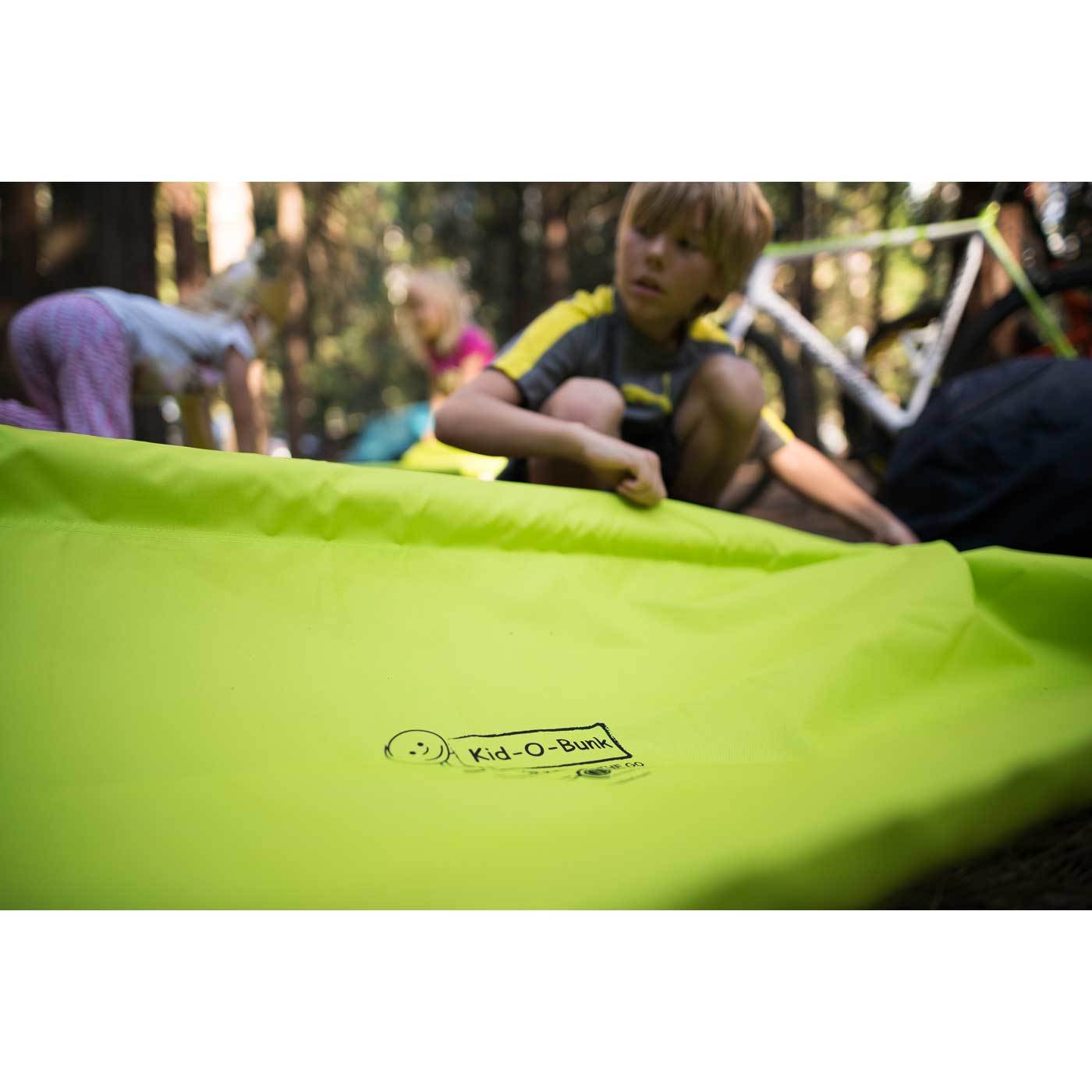 Disc-O-Bed Youth Benchable Camping Cot with Organizers, Lime Green (Open Box)