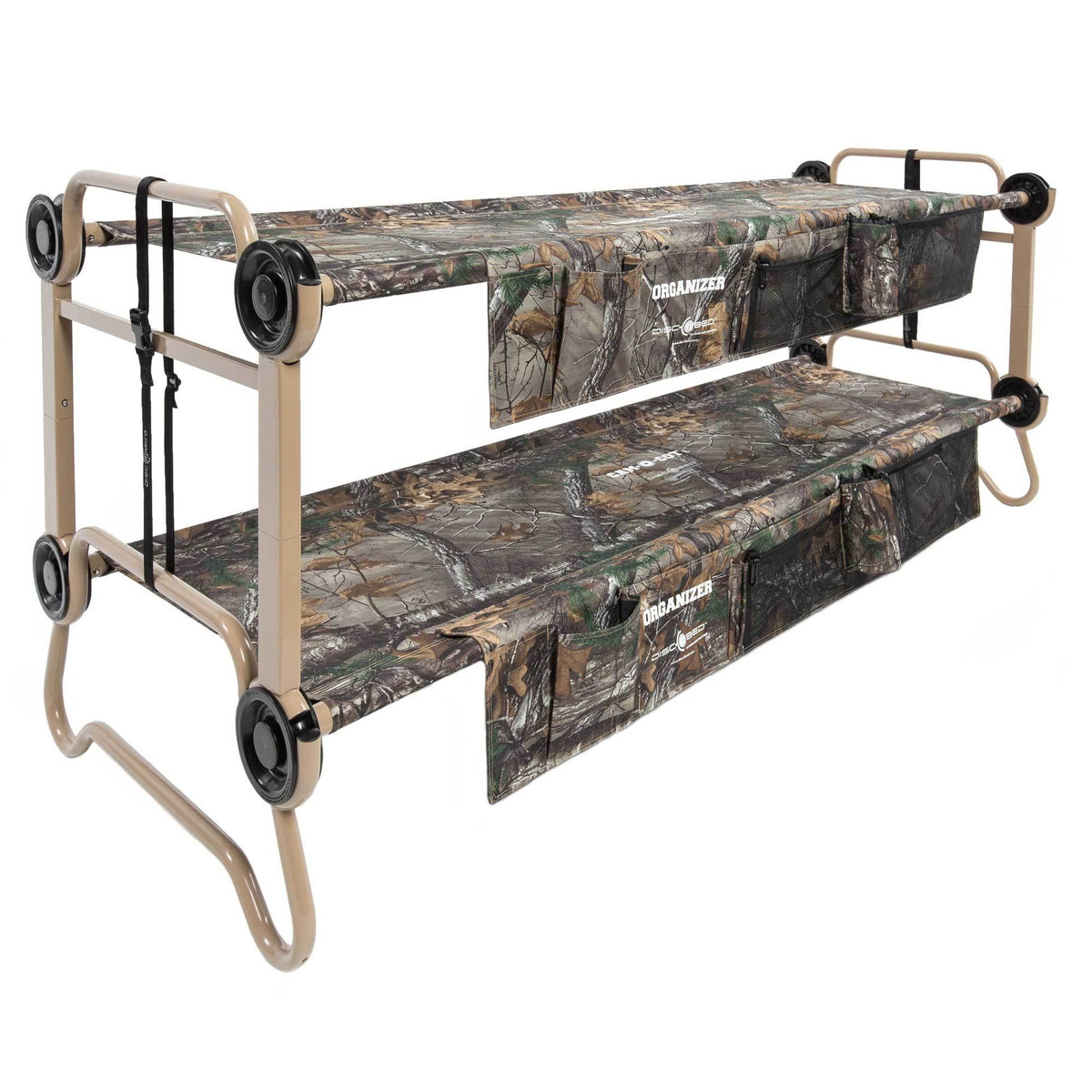 Disc-O-Bed Large Cam-O-Bunk Benchable Realtree Double Cot with Organizers (Used)