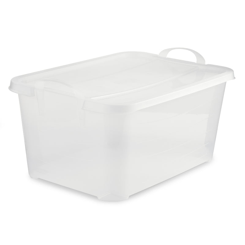 Life Story Clear Stackable Closet Storage Box, 55 Quart and 34 Quart (6 Pack)