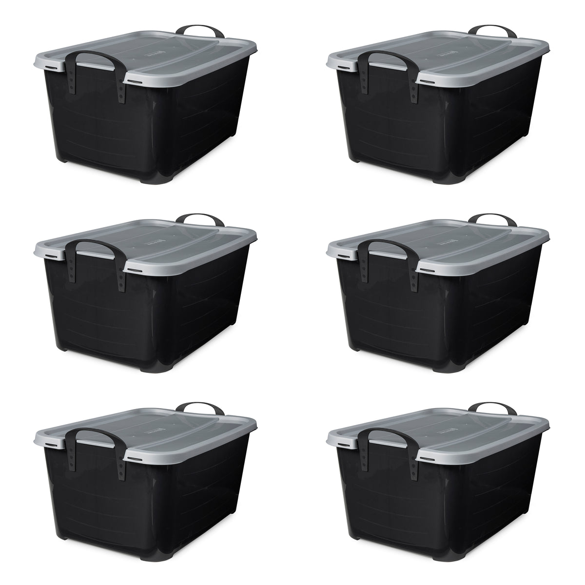 Life Story 55 Quart Stackable Storage Bin, Heavy Duty Lidded Container, 6 Pack