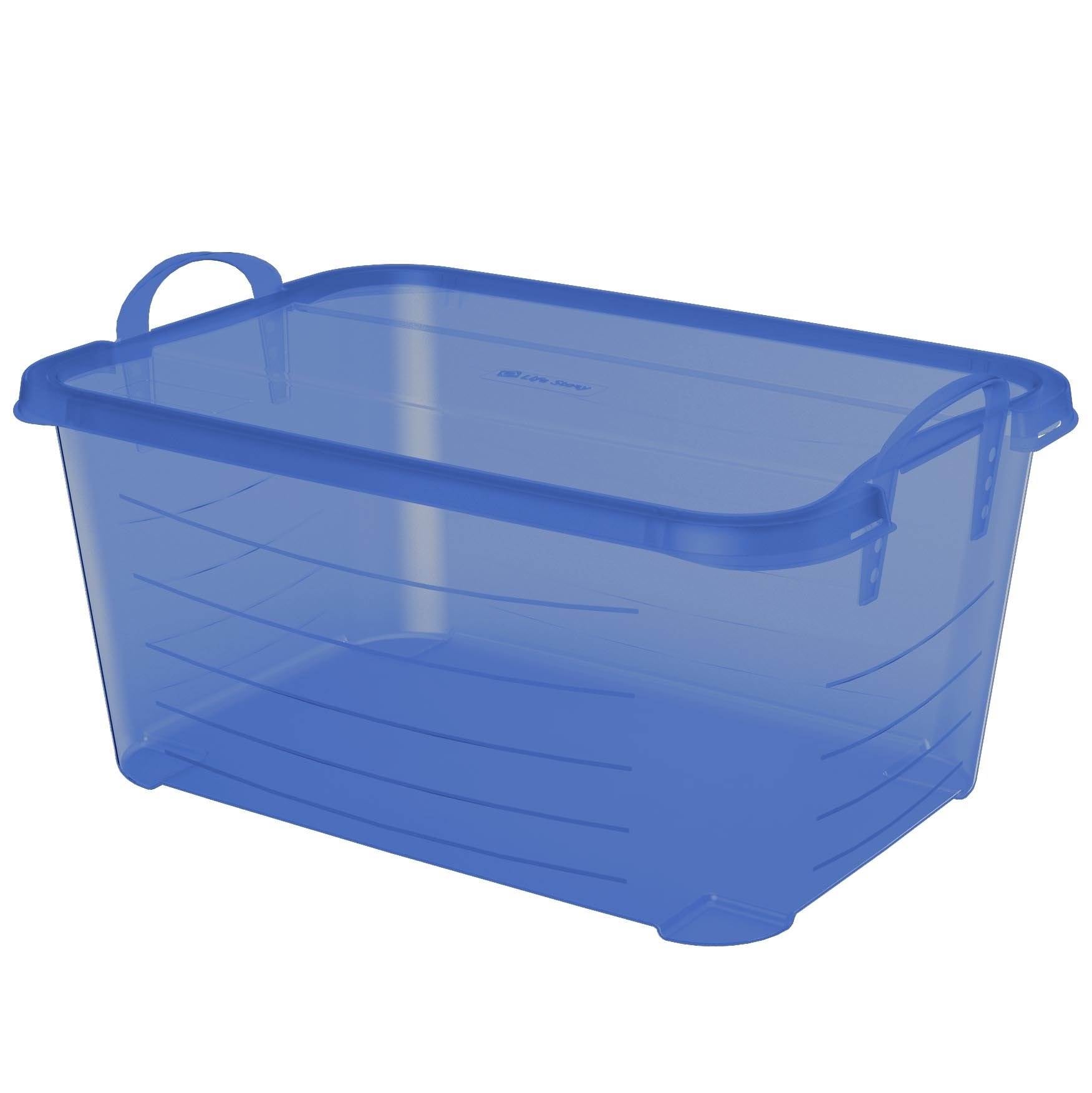 Life Story Blue Stackable Organization & Storage Container, 55 Quart (Open Box)