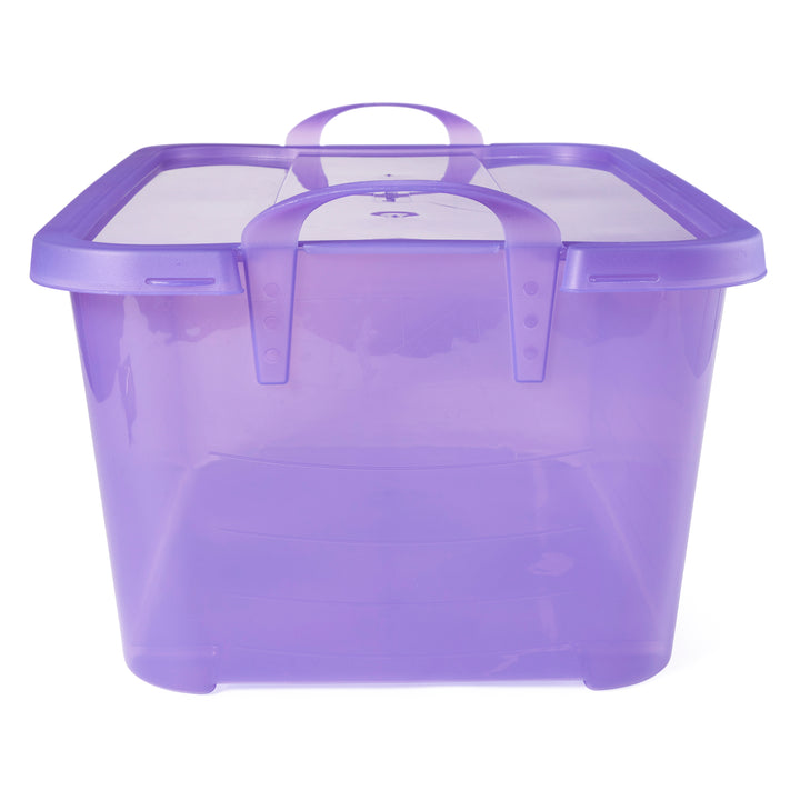 Life Story Purple Stackable Closet Storage Box Container, 55 Quart (24 Pack) - VMInnovations
