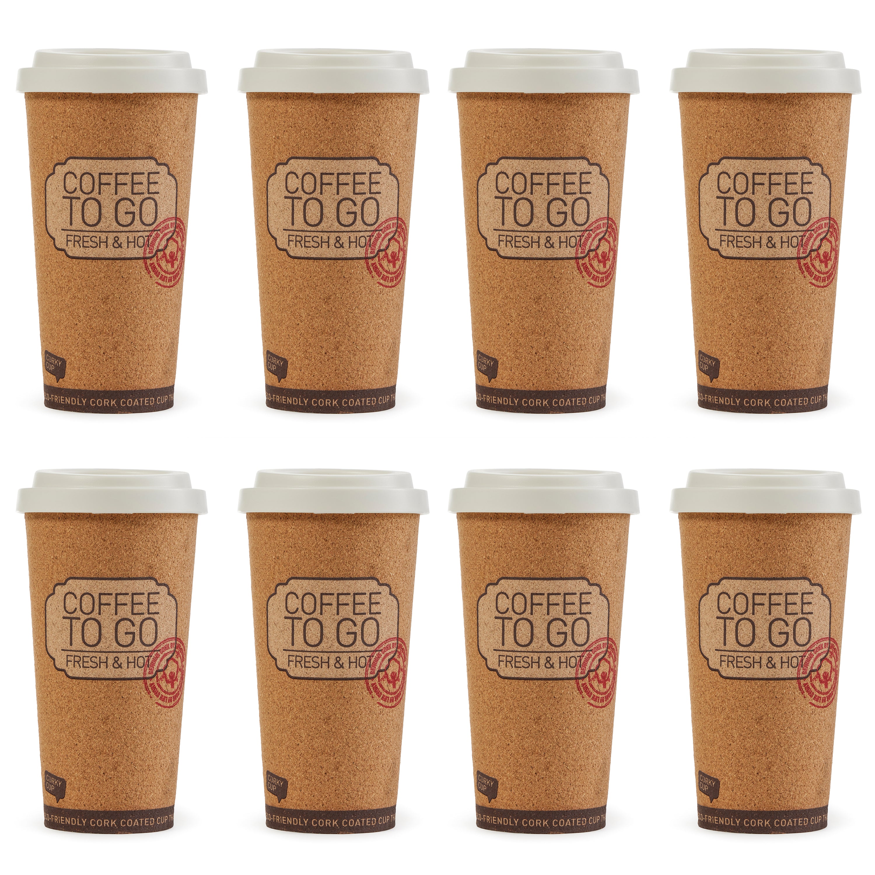 Corky Cup Life Story 16 oz Reusable Insulated Travel Mug (8 Pack)