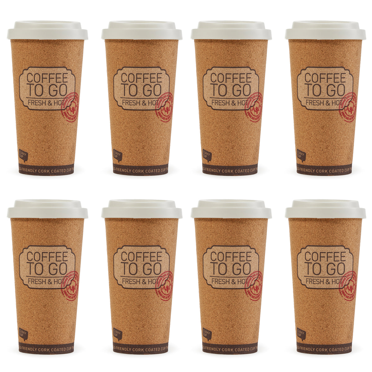 Corky Cup Life Story 16 oz Reusable Insulated Travel Mug (8 Pack)