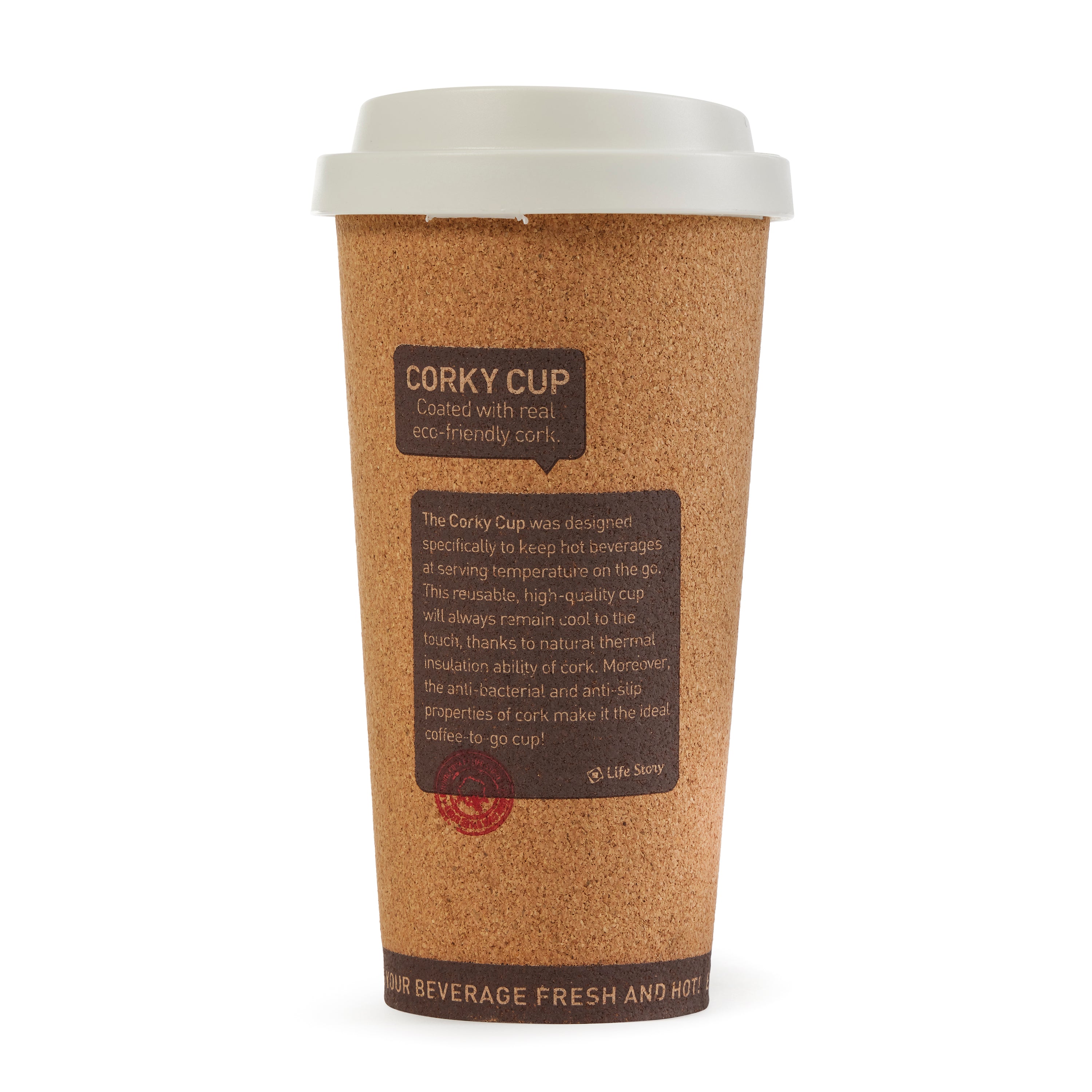 Corky Cup Life Story 16 oz Reusable Insulated Travel Mug (8 Pack)