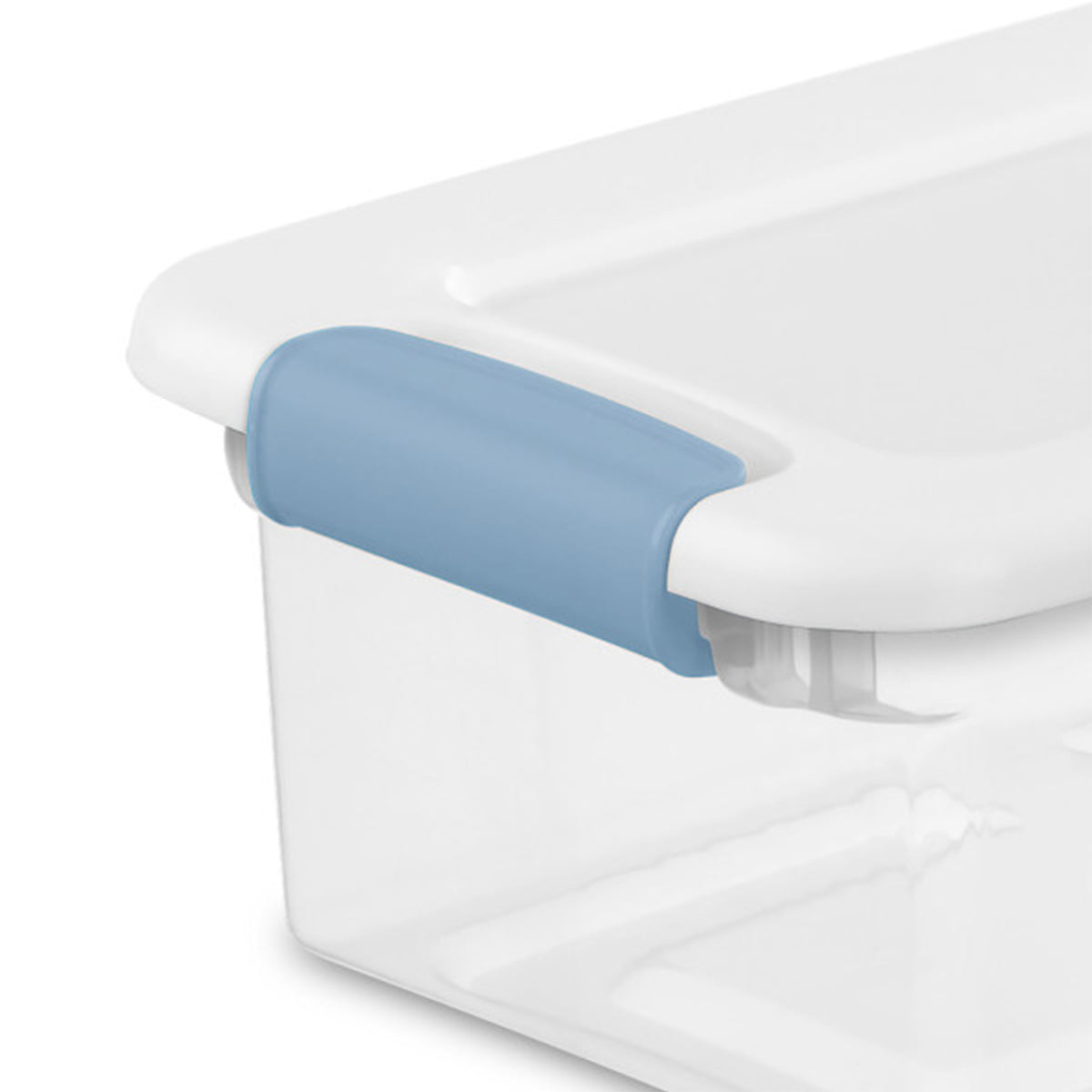 Sterilite 6-Quart Clear & Blue Stackable Latching Storage Container (72 Pack)