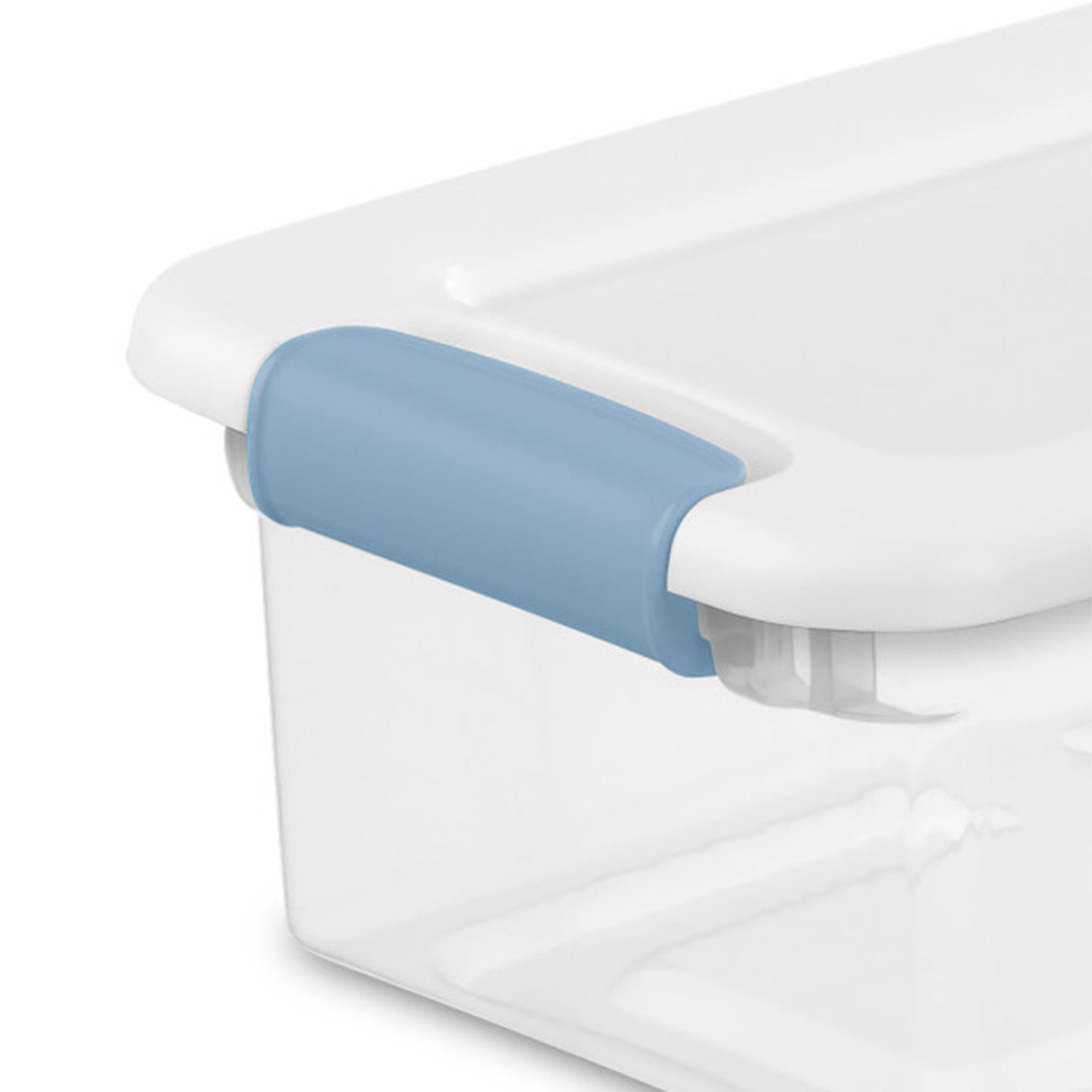 Sterilite 6-Quart Clear & Blue Stackable Latching Storage Container (72 Pack)