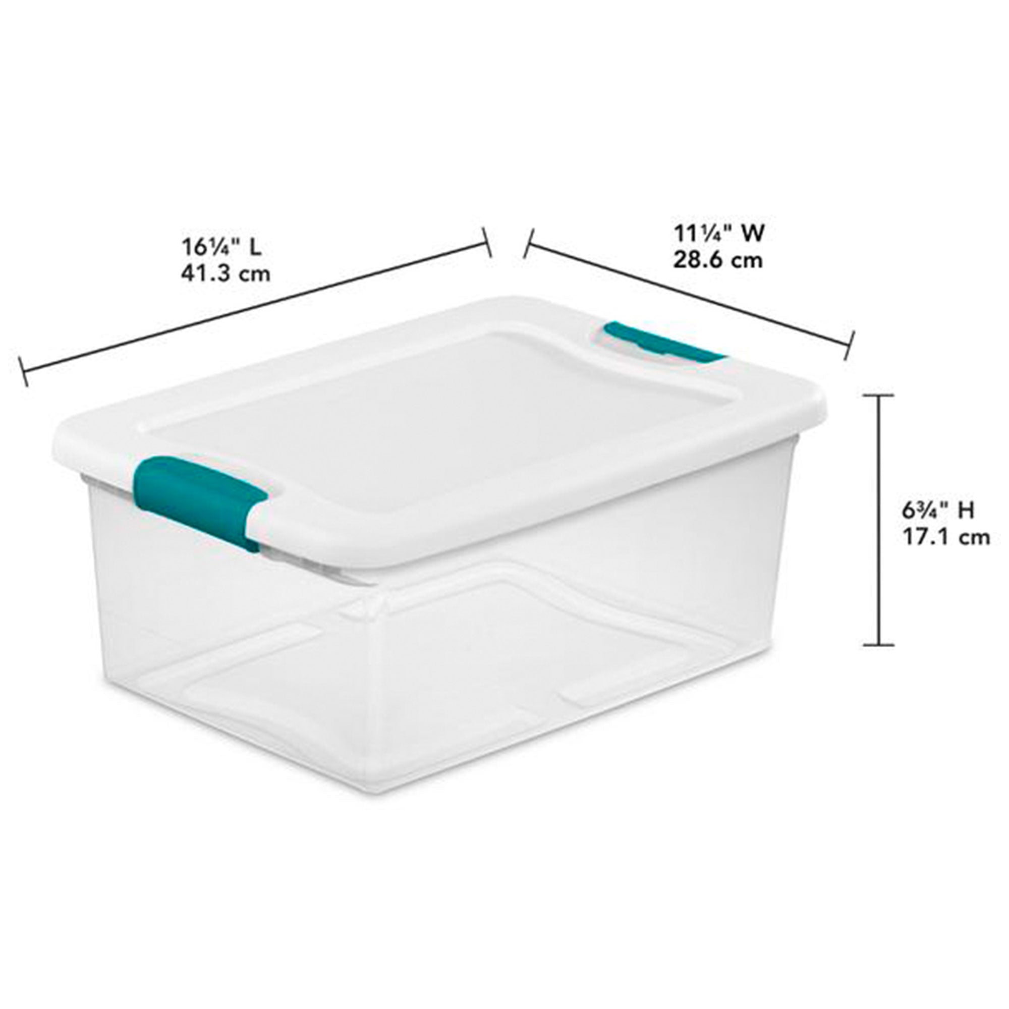 Sterilite 15 Quart Latch Lid Tote, 24 Pack, and 6 Quart Latch Lid Tote, 12 Pack