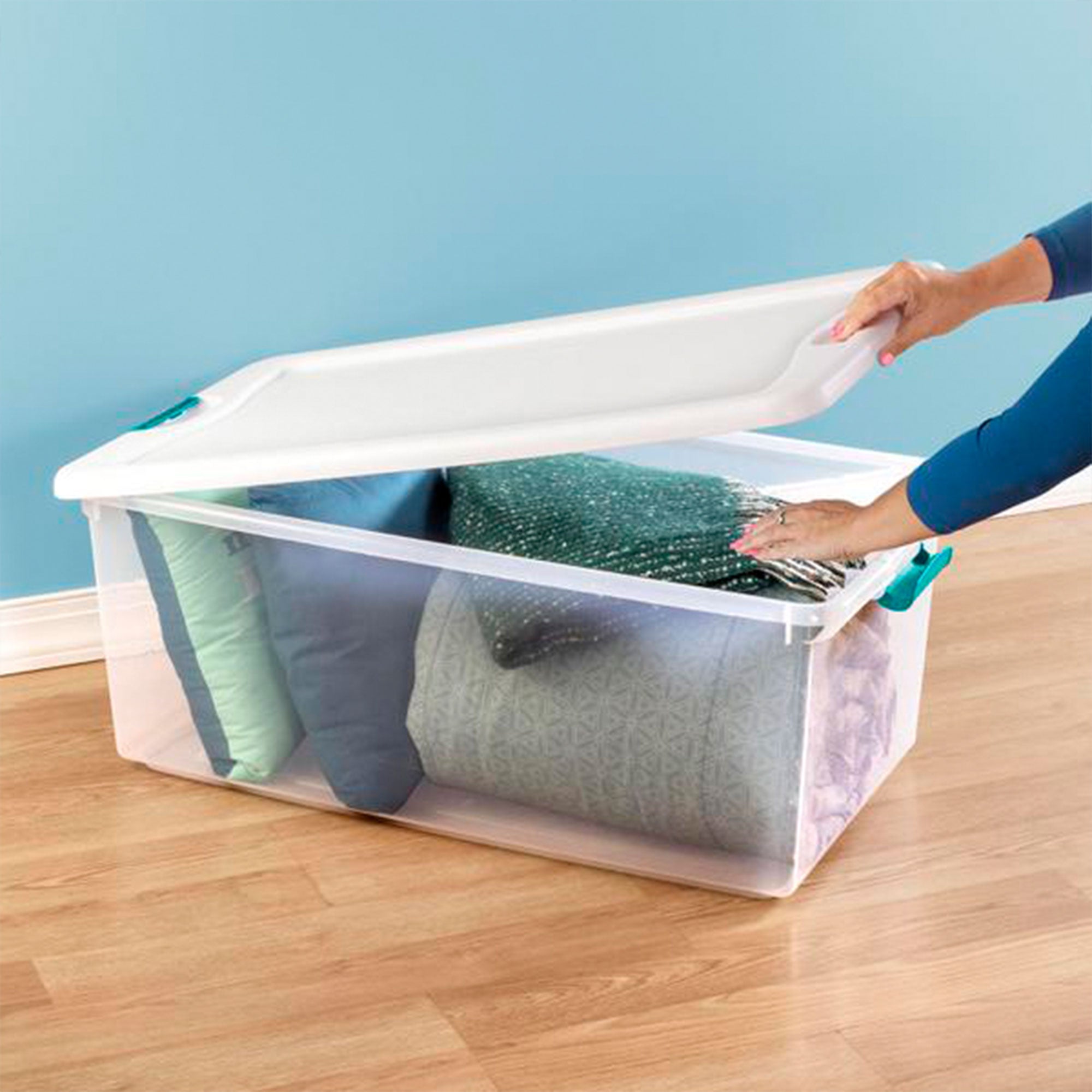 Sterilite 106-Quart Latching Storage Box 4-Pack & 70-Quart Ultra Latch Container