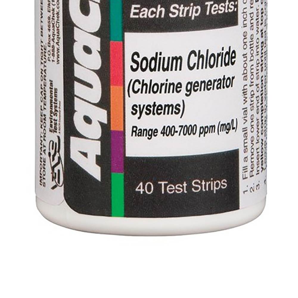 AquaChek Silver 7-Way Pool Chlorine/pH Test Strips + White Salt Titrator Strips
