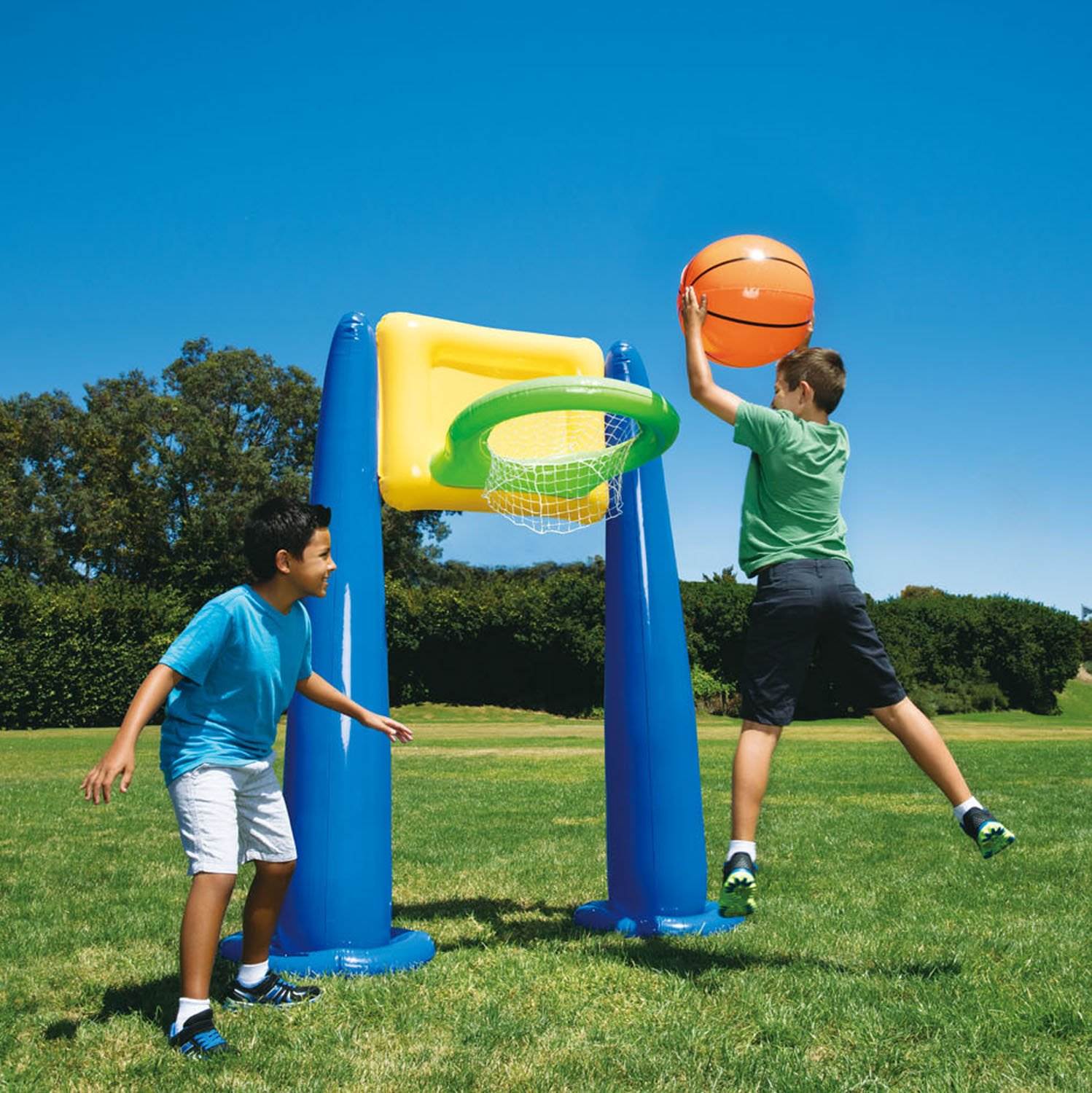 Big Play Sports Jumbo Inflatable Pool Basketball Hoop Set w/ Ball (Open Box)