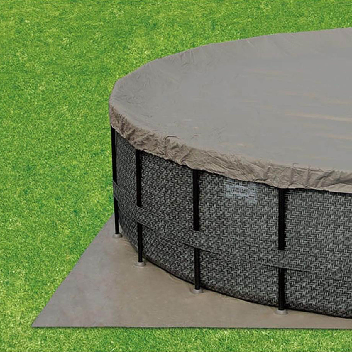 Summer Waves Elite Wicker Print 16' x 48" Above Ground Frame Pool Set (Open Box)