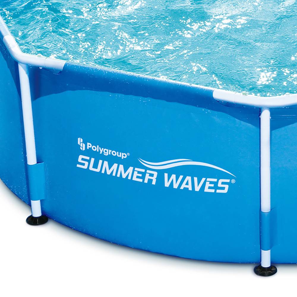 Summer Waves 8ft x 30in Round Frame Above Ground Outdoor Pool w/ Pump(For Parts) - VMInnovations