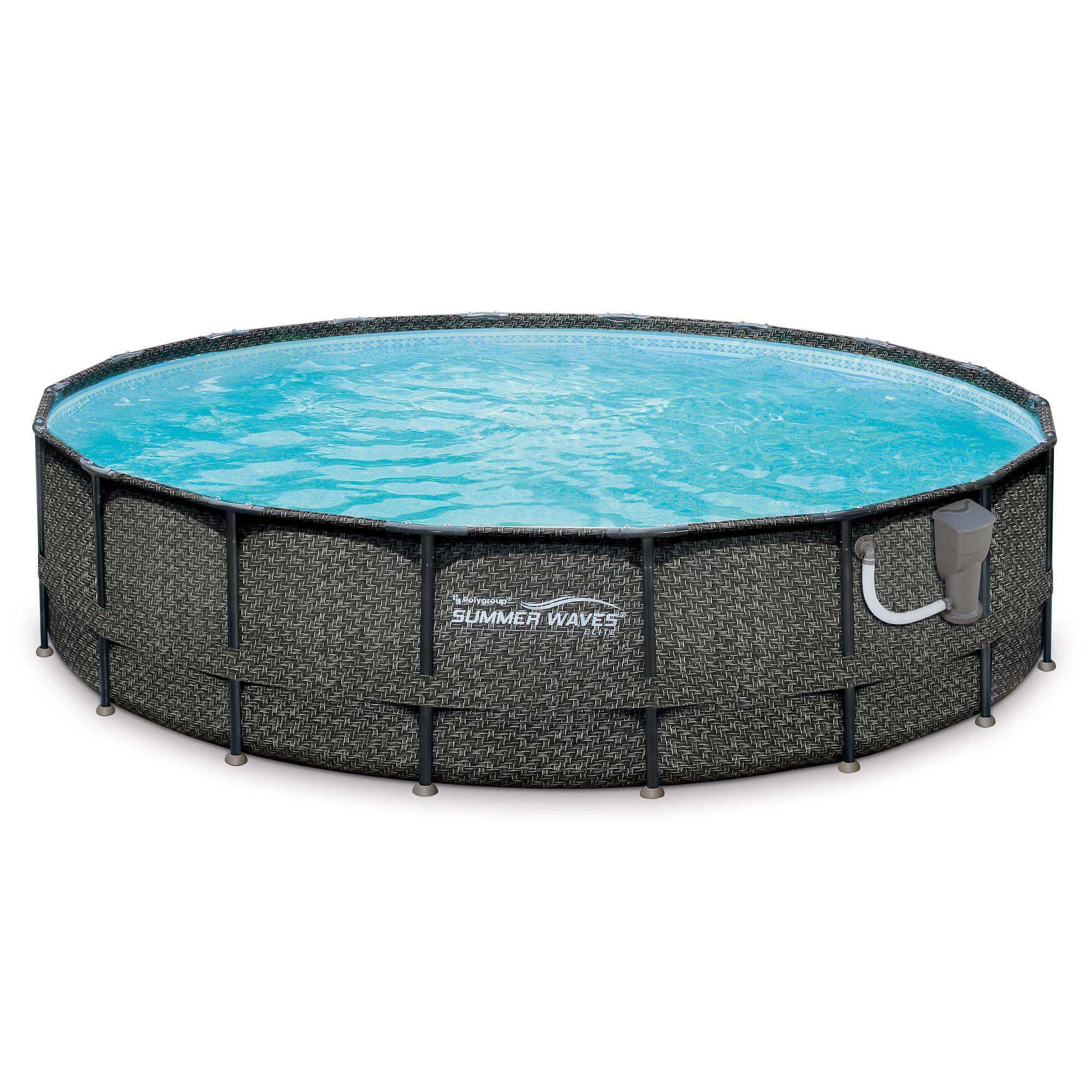 Summer Waves Elite 20ft x 48in Above Ground Frame Pool Set with Pump (Used) - VMInnovations