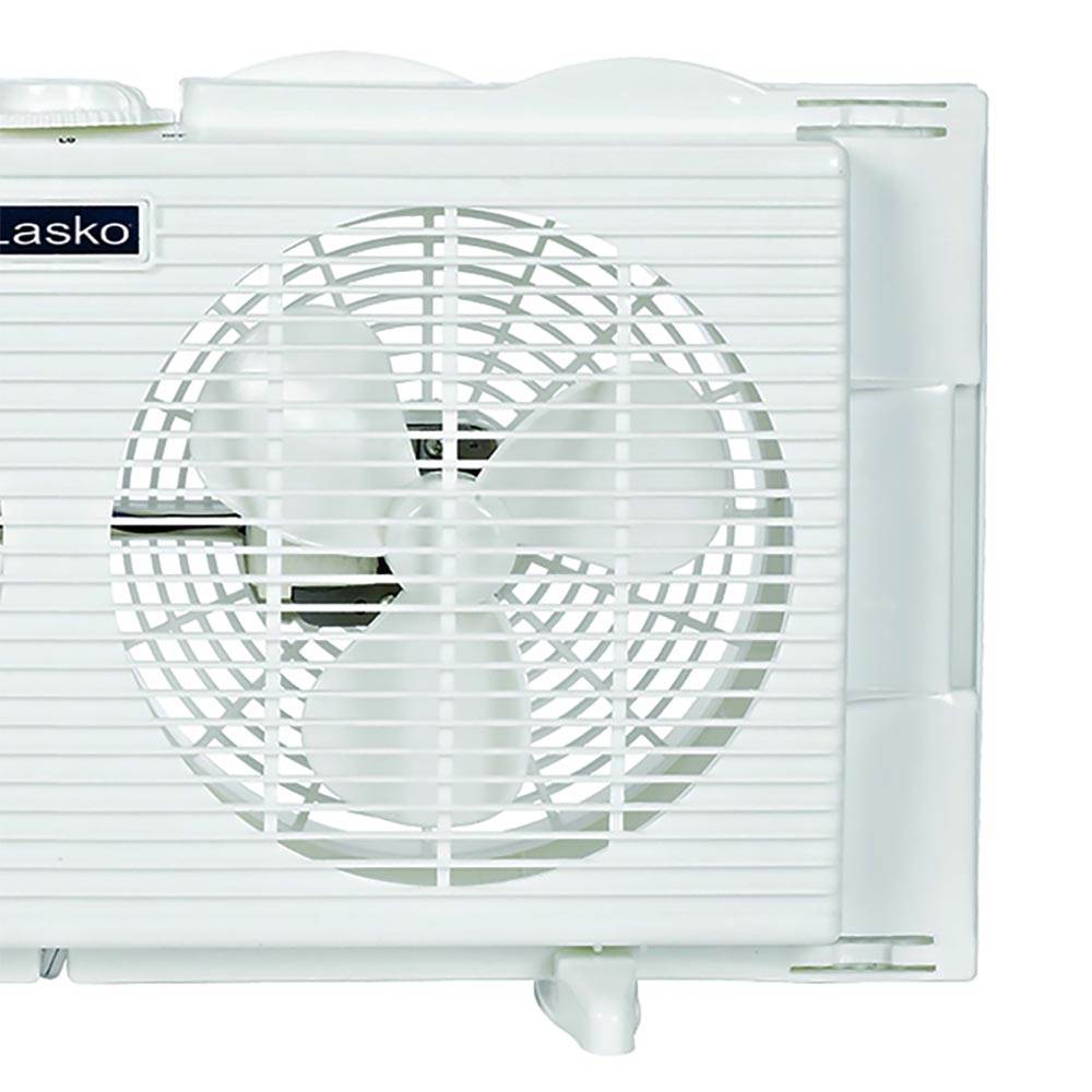 Lasko Slim 2 Speed 22-34 Inch Wide Dual Twin Window Fan, White |(Open Box)