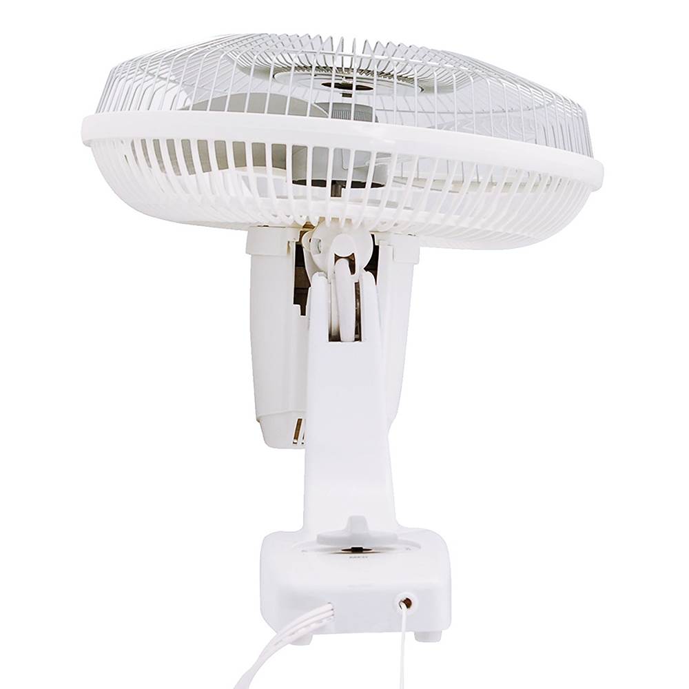 Air King 12-Inch 1/50 HP 3-Speed Commercial-Grade Oscillating Wall Fan, White (Refurbished)