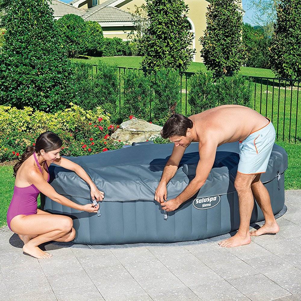 Bestway Siena 2 Person 8' x 5' x 2' Inflatable Portable Hot Tub (Open Box)