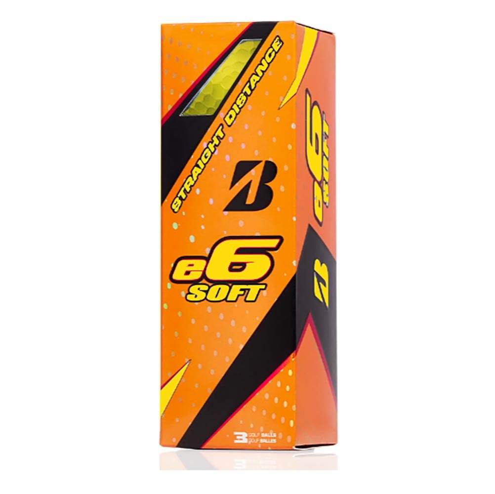 Bridgestone 2017 e6 Soft Yellow Straight Distance Low Spin Golf Balls, 2 Dozen