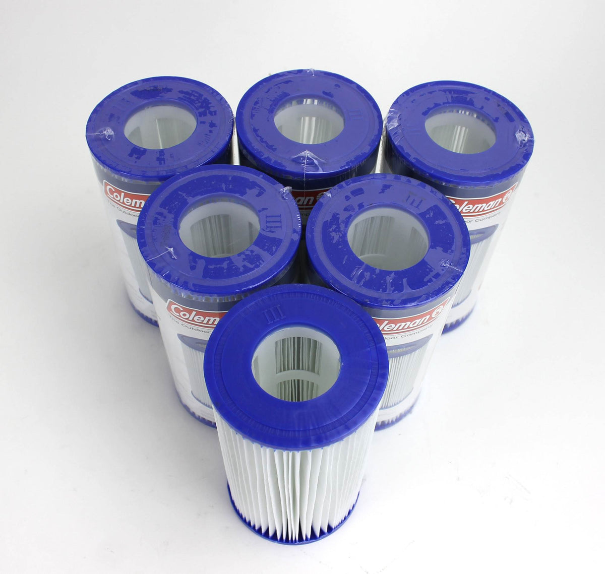 Bestway Flow Clear 1500 GPH Pump + Coleman Filter Pump Cartridges (6 Pack)