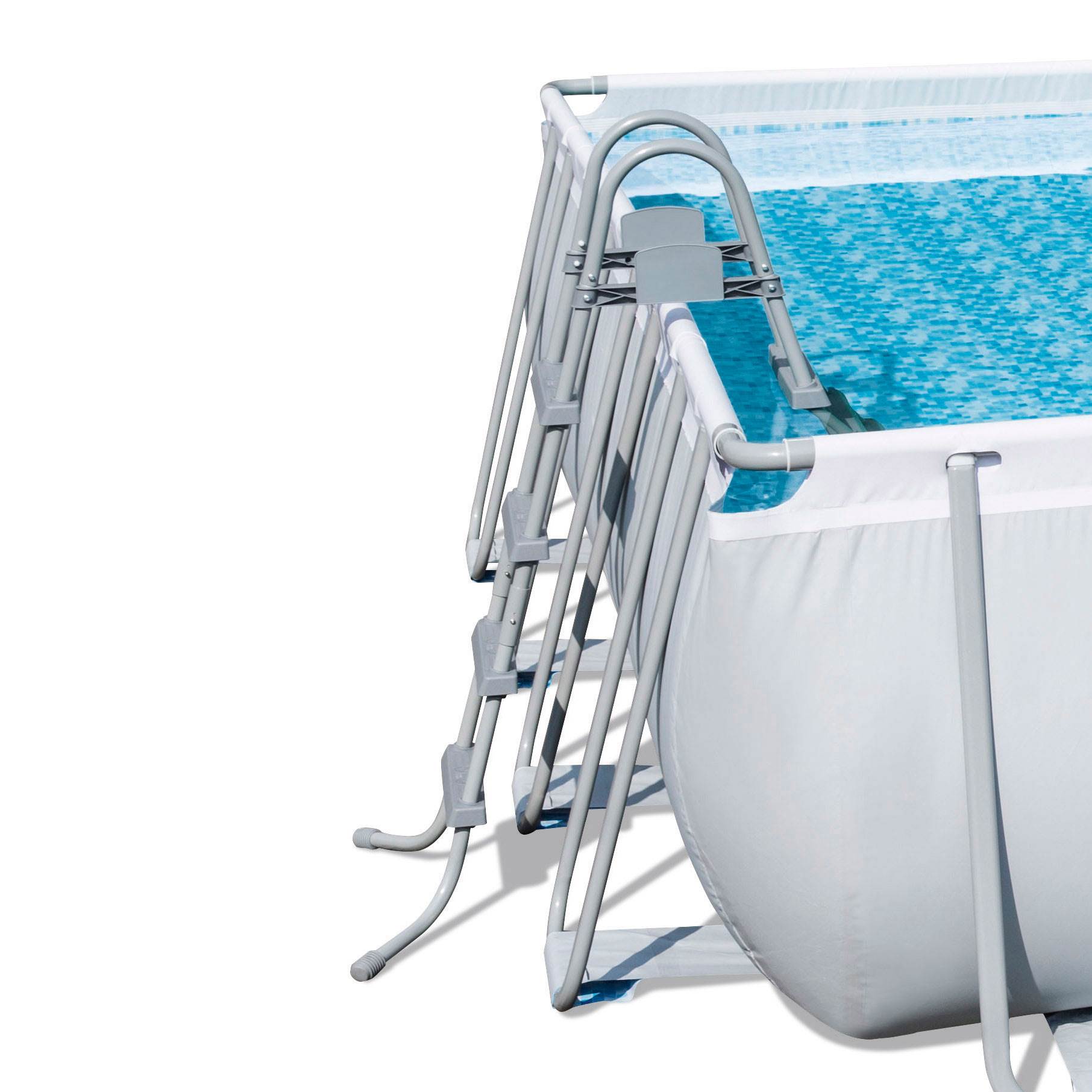 Bestway 16ft x 48in Power Steel Above Ground Pool Set + 6 Coleman Cartridges