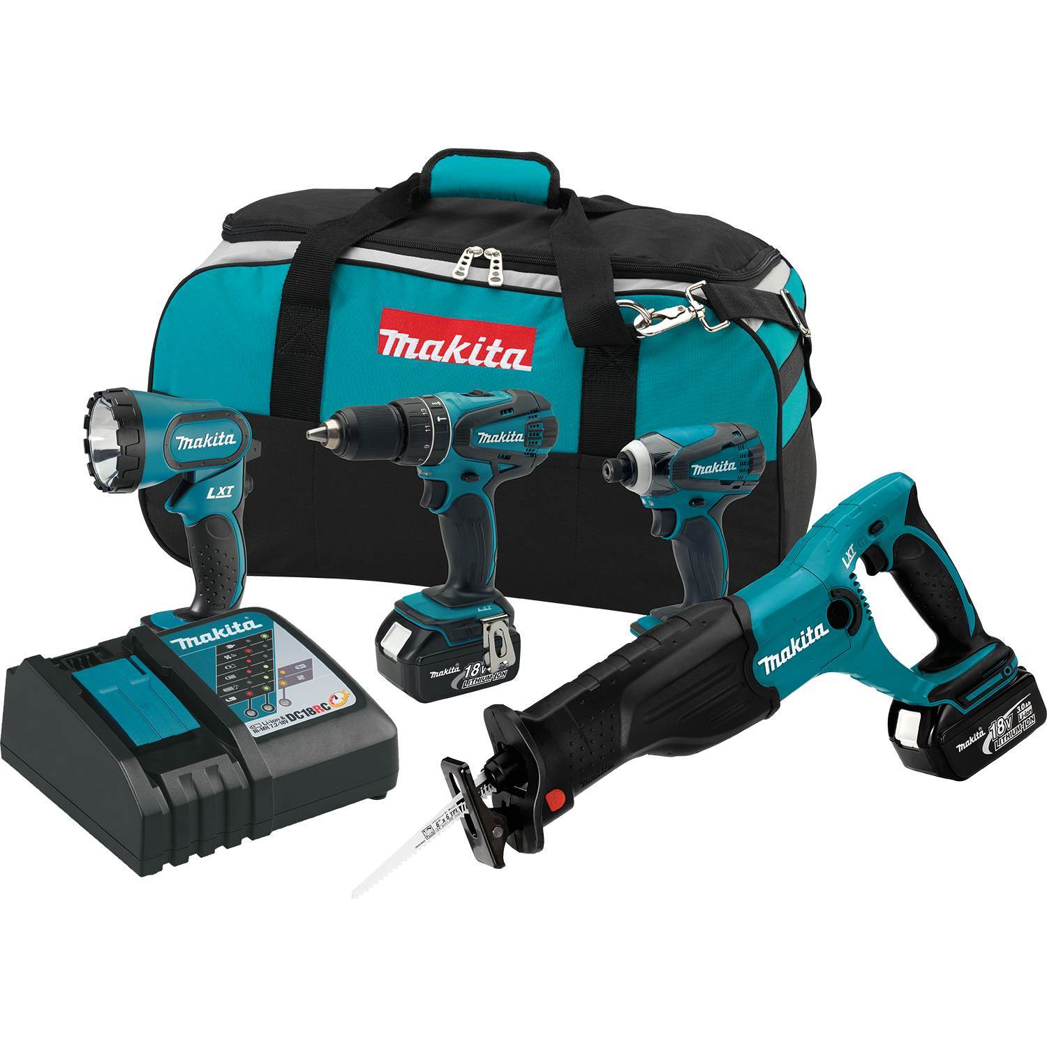 Makita 18V LXT 3.0Ah Lithium-Ion Cordless Combo Kit with Battery (Incomplete)