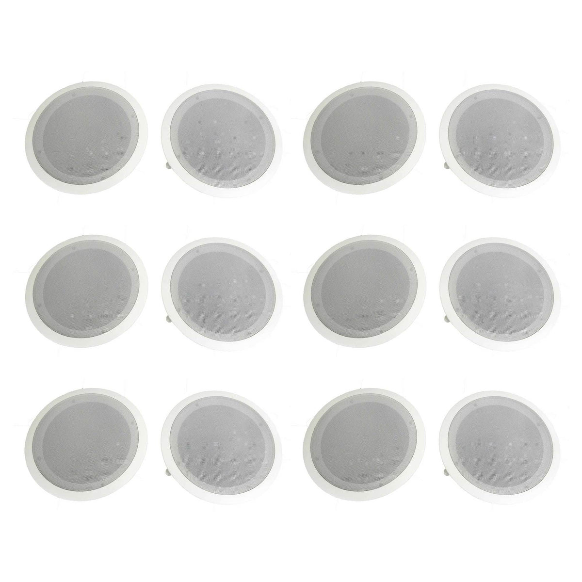Pyle 8" 500W 2 Way In Wall/Ceiling Home Speakers System Audio Stereo, 12 Pack