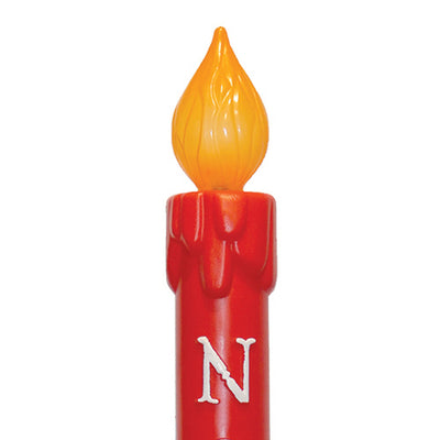 Union Christmas Illuminated Lighted 39 Inch Noel Candle with Cord and Light, Red