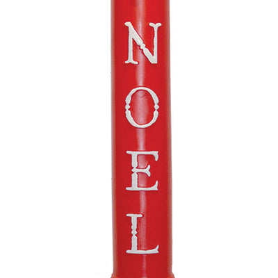 Union Christmas Illuminated Lighted 39 Inch Noel Candle with Cord and Light, Red