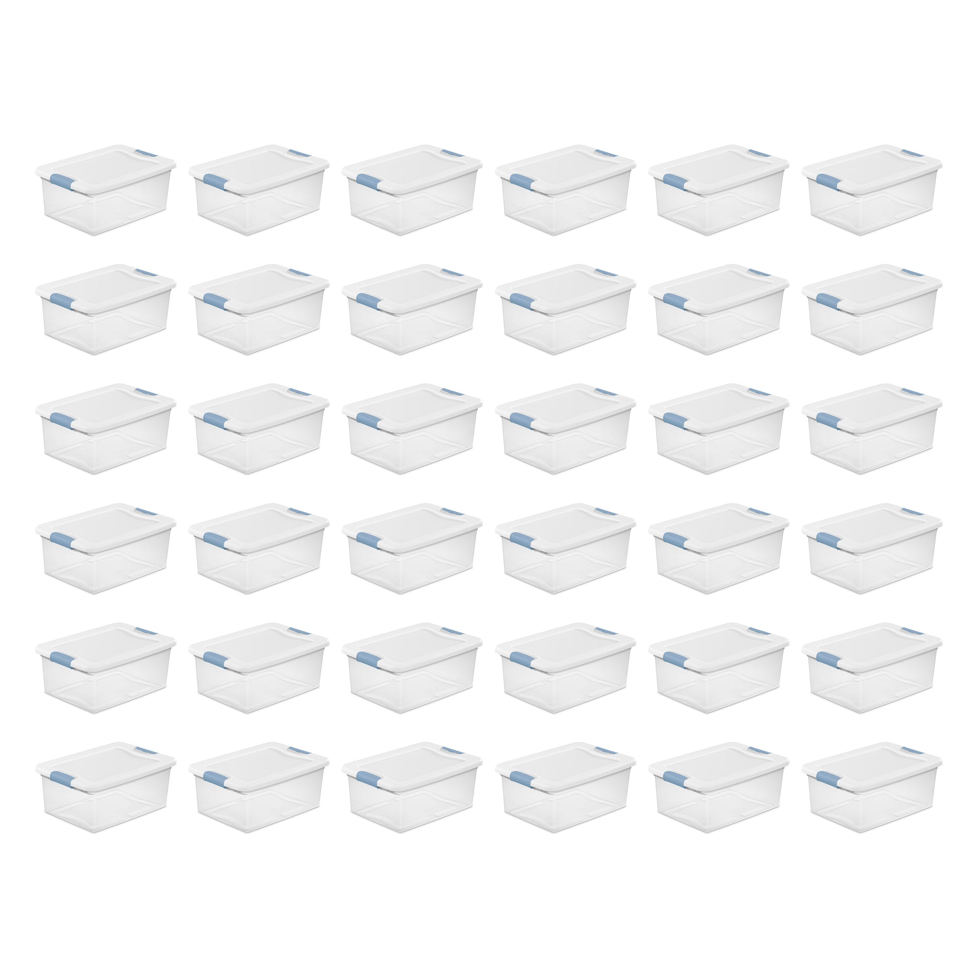 Sterilite 15-Quart Clear Stackable Latching Storage Box Container (36 Pack) - VMInnovations